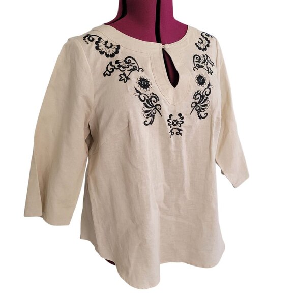 Carole Little Woman Linen Tunic (Size 1X) - Picture 6 of 6